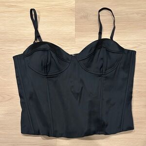 NWT Wilfred Elegant Black Bustier Lg.